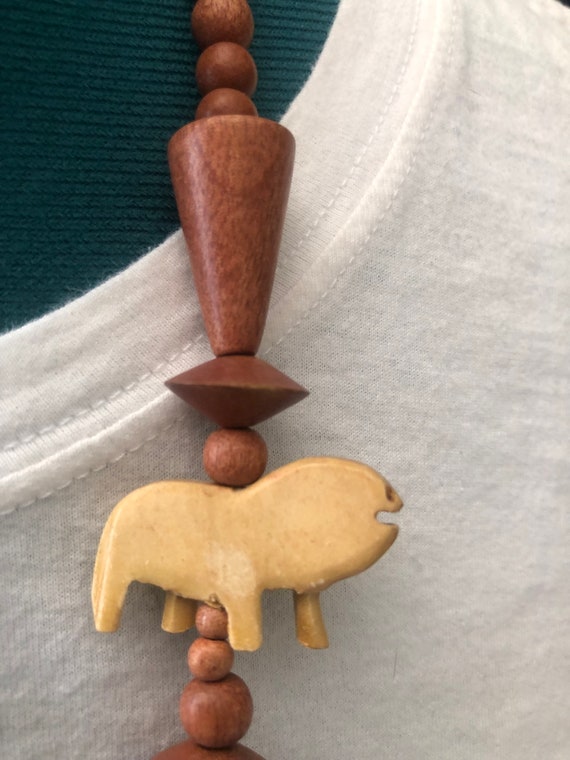 Funky Wood Animal Necklace - image 10