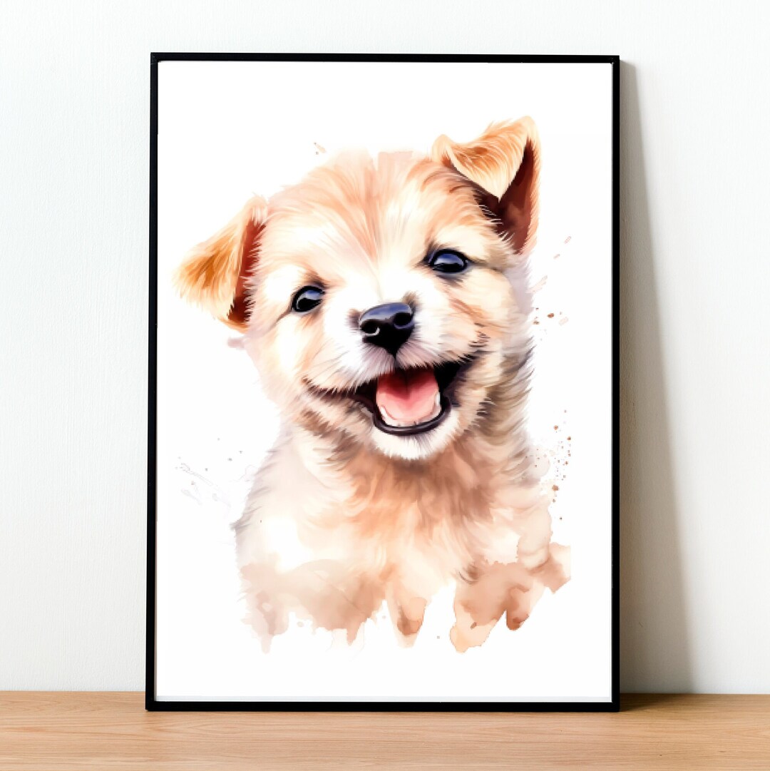 Watercolor Printable Cute Dog Printable Baby Printable Etsy