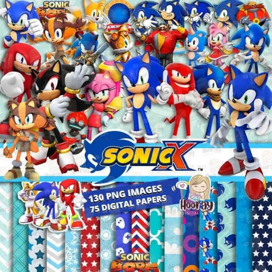 Kit Digital Sonic 40 cliparts png