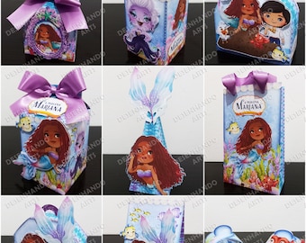 Afrikaanse Zeemeermin Park - Gunsten Dozen Gepersonaliseerde, Feestartikelen Tags Digitaal, Taart Afdrukbaar, Kit Party, Verjaardag Decoratie