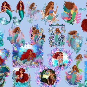 Fichiers PNG de sirène africaine, petite sirène 2023 PNG, magie de fille africaine, fille africaine sirène Png, papiers numériques de sirène - téléchargement Instand