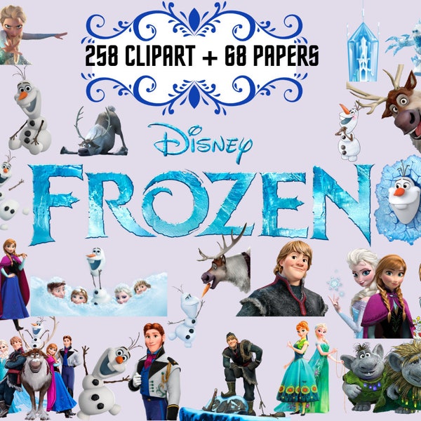 Frozen PNG Frozen clipart Frozen Digital Set Frozen - Instant Download