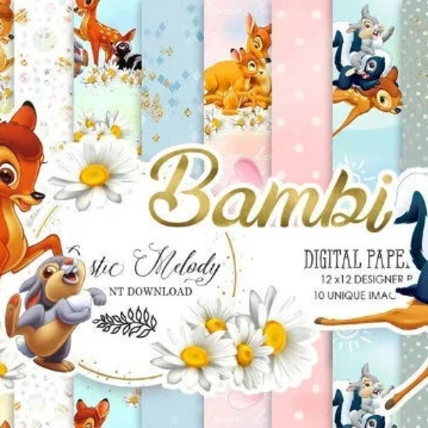 Bambi Paper High Quality Bambi Paper Bambi Digital Paper Download Patterns – Instant Download (Windows and MACOSX)