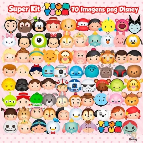 Mega Bundle Tsum Tsum Clipart Tsum Tsum Digital Download – Instant Download