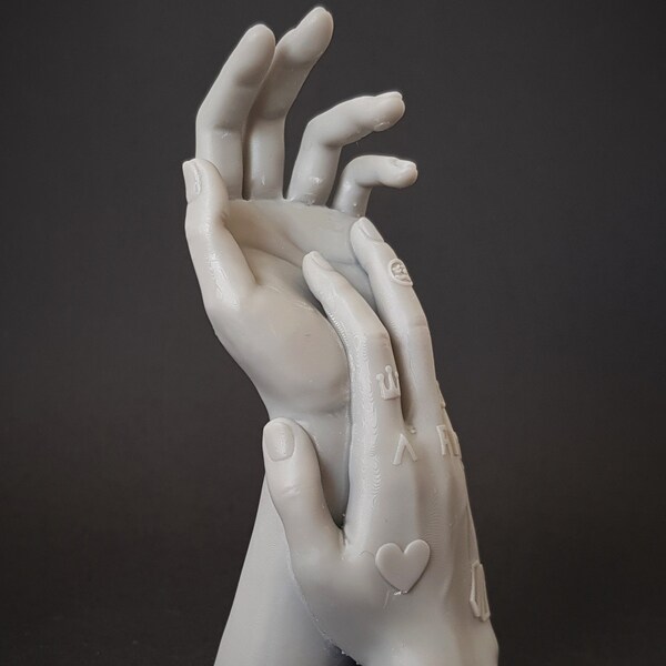 3D Printed Hand Replica. Must-Have BTS Fan Art for Your Collection, Bringing the Charm of K-pop Culture into Your Space. Affordable Chic V2