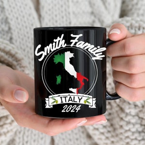 Custom Italy Mug, Italy Vacation Gift, Personalized Name Gift, Italy Travel Keepsake,