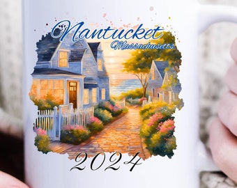 Spersonalizowany kubek do kawy Nantucket Accent, spersonalizowany prezent, idealny do domu, biura lub podróży, kolekcjonerska filiżanka do herbaty, prezent na parapetówkę