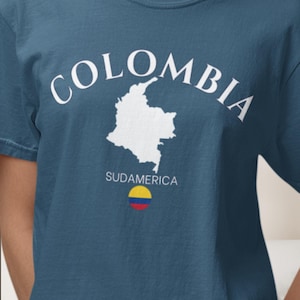T-shirt de la Colombie, chemise du drapeau colombien, chemise de la fierté de la Colombie, cadeau de voyage de la Colombie
