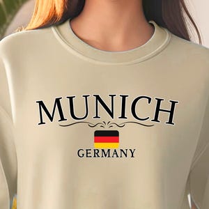 Munich Sweatshirt, Munich Germany Sweater, German Apparel, Munchen Germany Travel Gift, Unisex Crewneck
