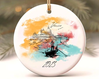 ヴェネツィアのクリスマスオーナメント、イタリアギフト、カラー