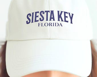 Siesta Key FL Hat, Embroidered Siesta Key Beach Baseball Cap