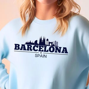 Barcelona Sweatshirt, Barcelona Crewneck Sweater, Spain Apparel, Catalonia Travel Gift, Barcelona Lover
