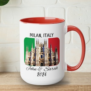 Custom Milan Italy Mug, Personalized Coffee/Tea Mug, Milan Italy Travel Gift, Italy Vacation Keepsake