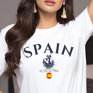 Spain Shirt, Spain T-Shirt with Flag, Spanish Heritage Shirt, Spain Pride Gift, Retro Spain Souvenir Shirt