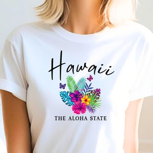 Comfort Colors® Hawaii The Aloha State Shirt, Pretty Floral Hawaii T-Shirt, Hawaii Lover Shirt, Hawaii Trip Tee, City Of Hawaii