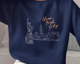 New York City Crewneck Sweatshirt, NYC Sweatshirt, Unisex Sweatshirt, City Skyline Sweatshirt, New York Sweatshirt, New York Travel Gift
