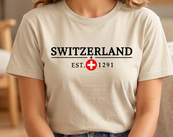 Maglietta Svizzera, T-shirt Svizzera, Maglietta Svizzera, Regalo di viaggio Svizzera