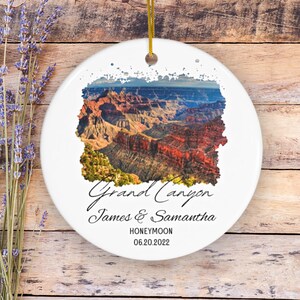 Grand Canyon Ornament, Custom Anniversary Gift, Grand Canyon Vacation, Travel Gift, Valentines Day Gift, Vacation Keepsake