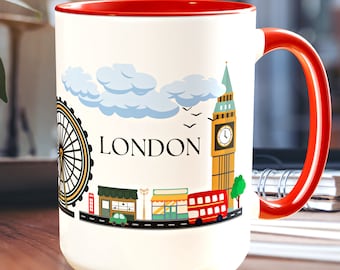 London Mug, Custom London Mug, Personalized England Travel Gift, London Vacation, Coffee/Tea Mug