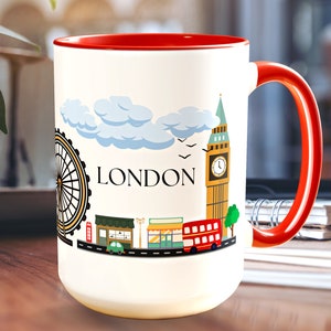 London Mug, Custom London Mug, Personalized England Travel Gift, London Vacation, Coffee/Tea Mug