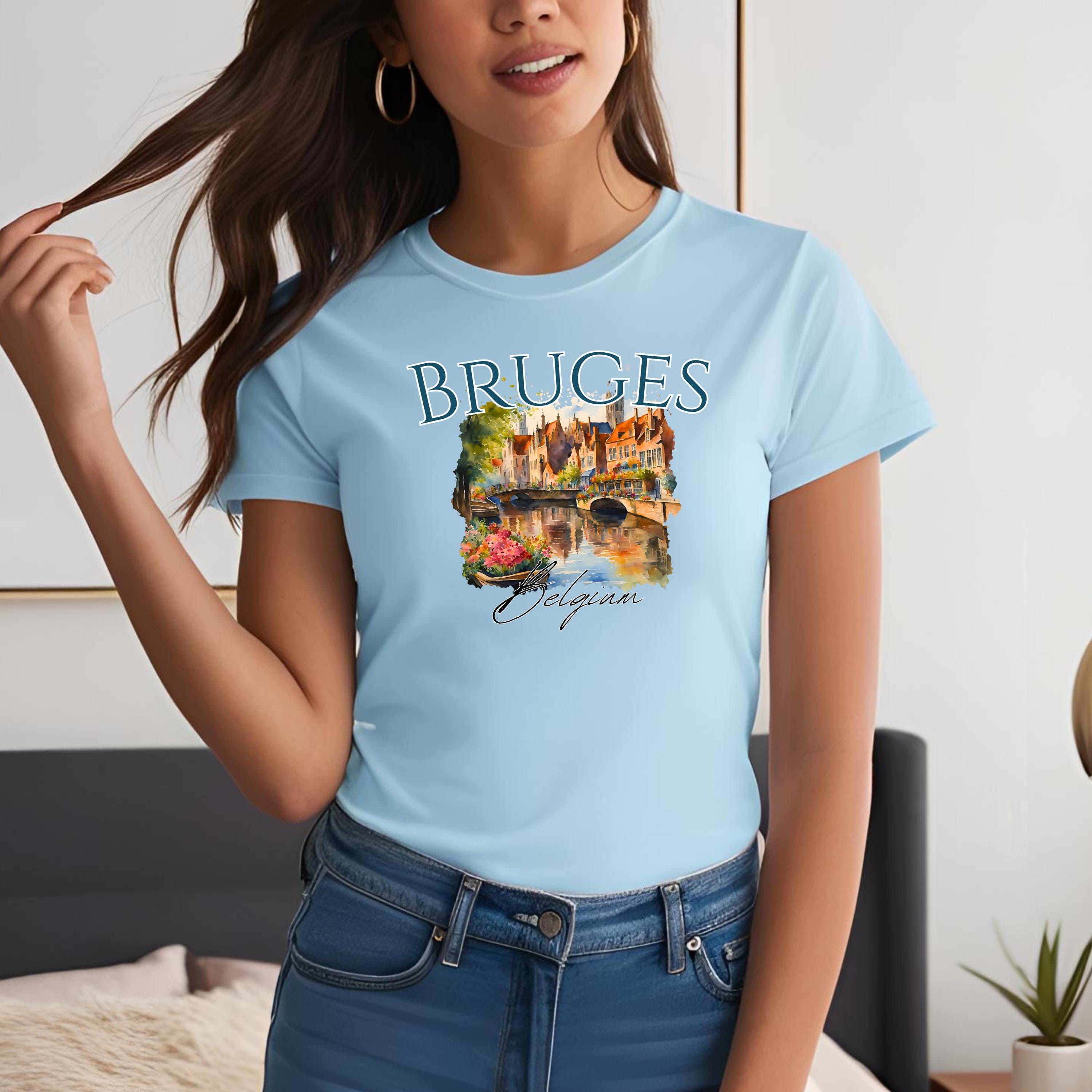 Bruges Shirt, Bruges Belgium T-shirt Gift, Belgium Travel Gift 