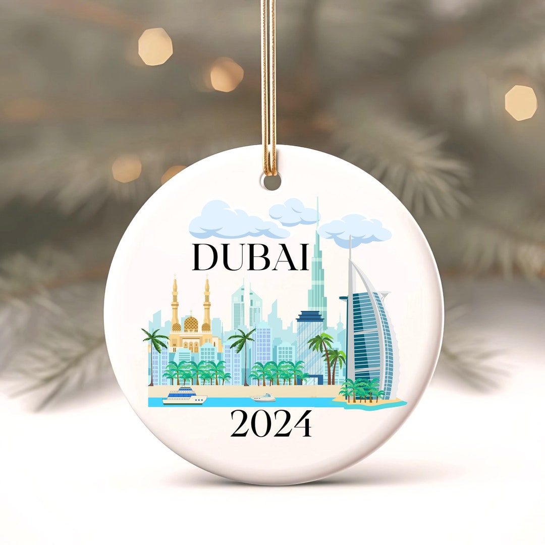 Dubai Christmas Ornament, Custom Ornament, Dubai Skyline, Dubai ...