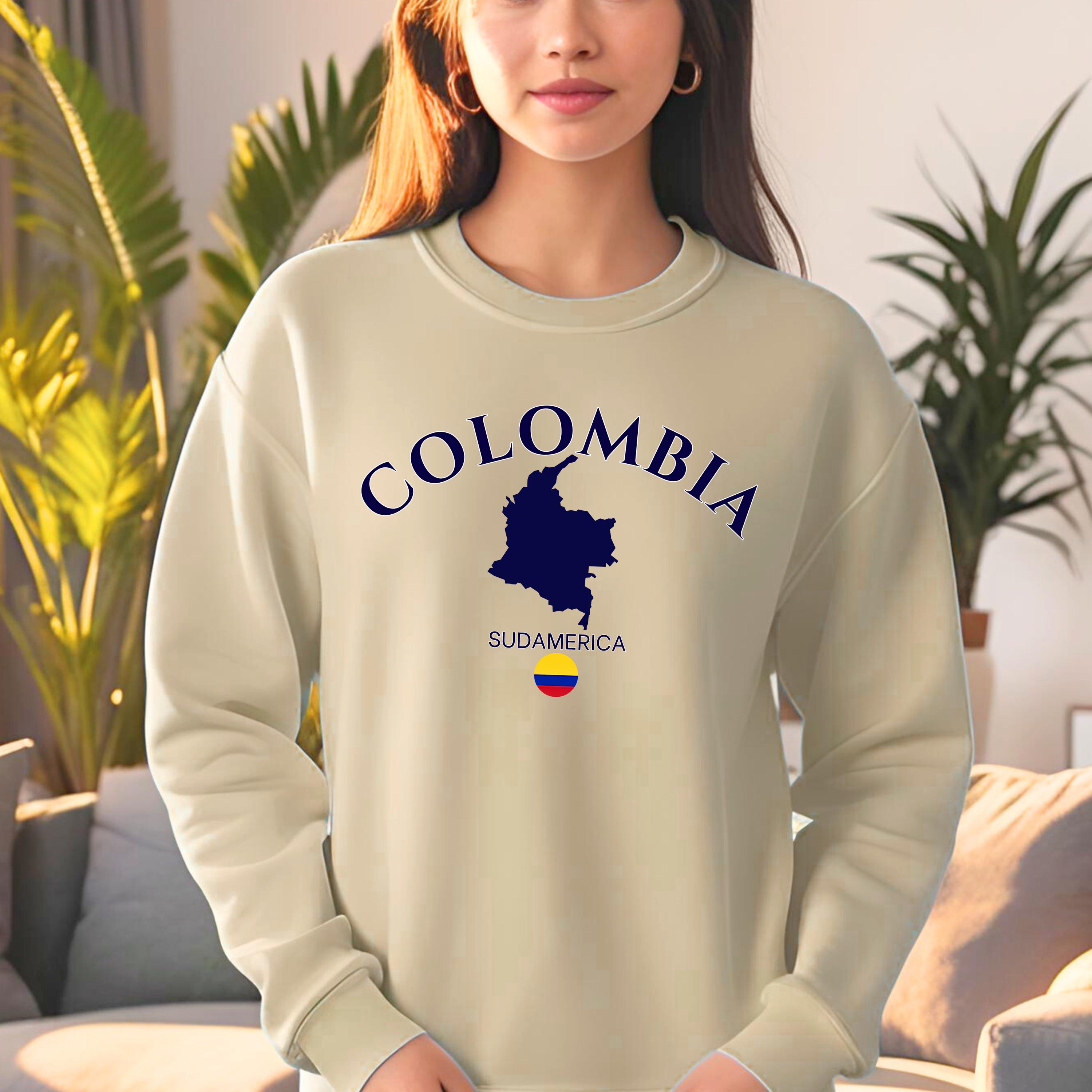 Colombia Sweatshirt, Colombia Crewneck Sweater, Colombian Pride Apparel, Colombia Travel Souvenir