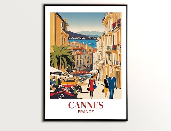 Cannes France Poster, Cannes Wall Art Print, France Home Decor