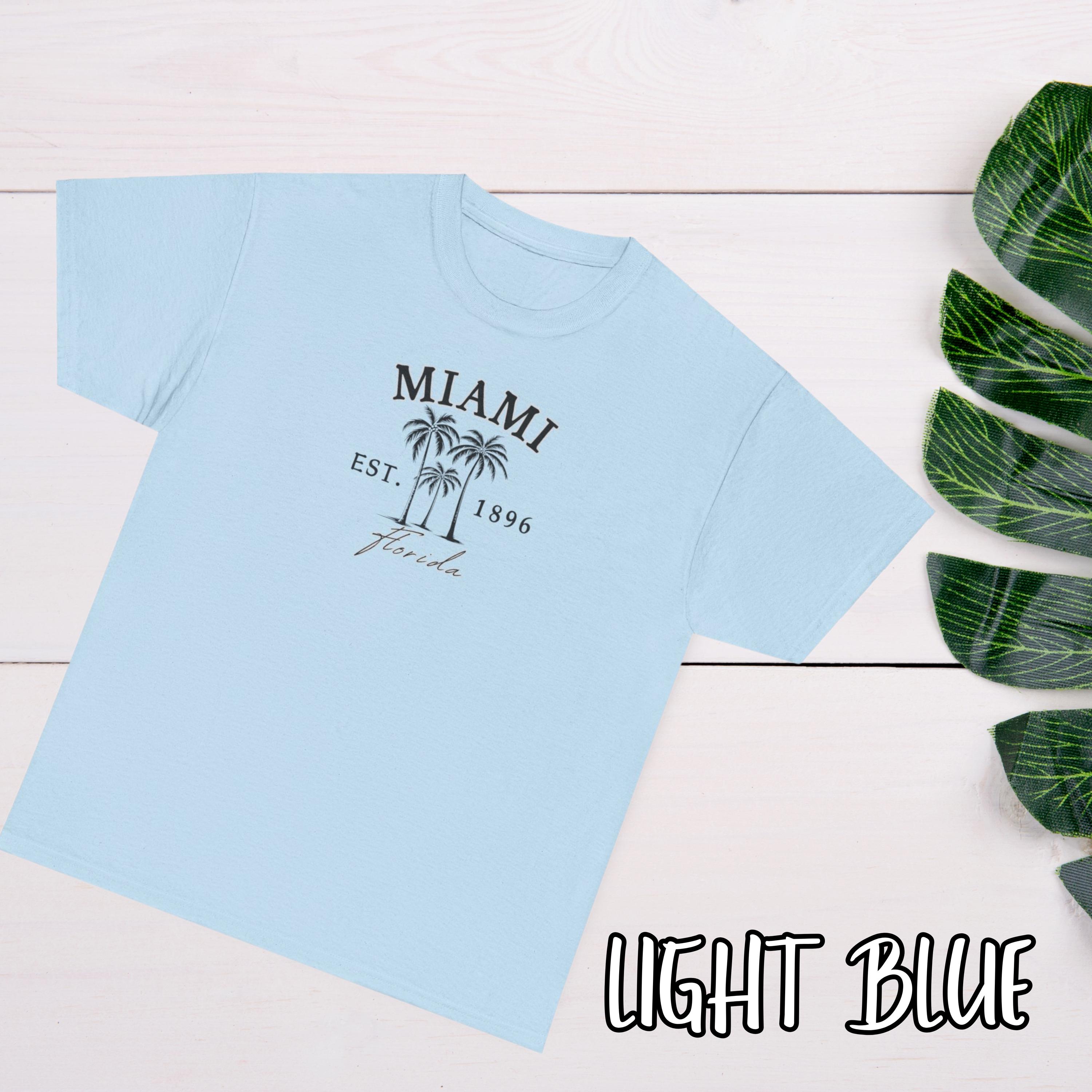 Miami T-shirt, Miami Florida Shirt, Miami Casual Wear, Miami