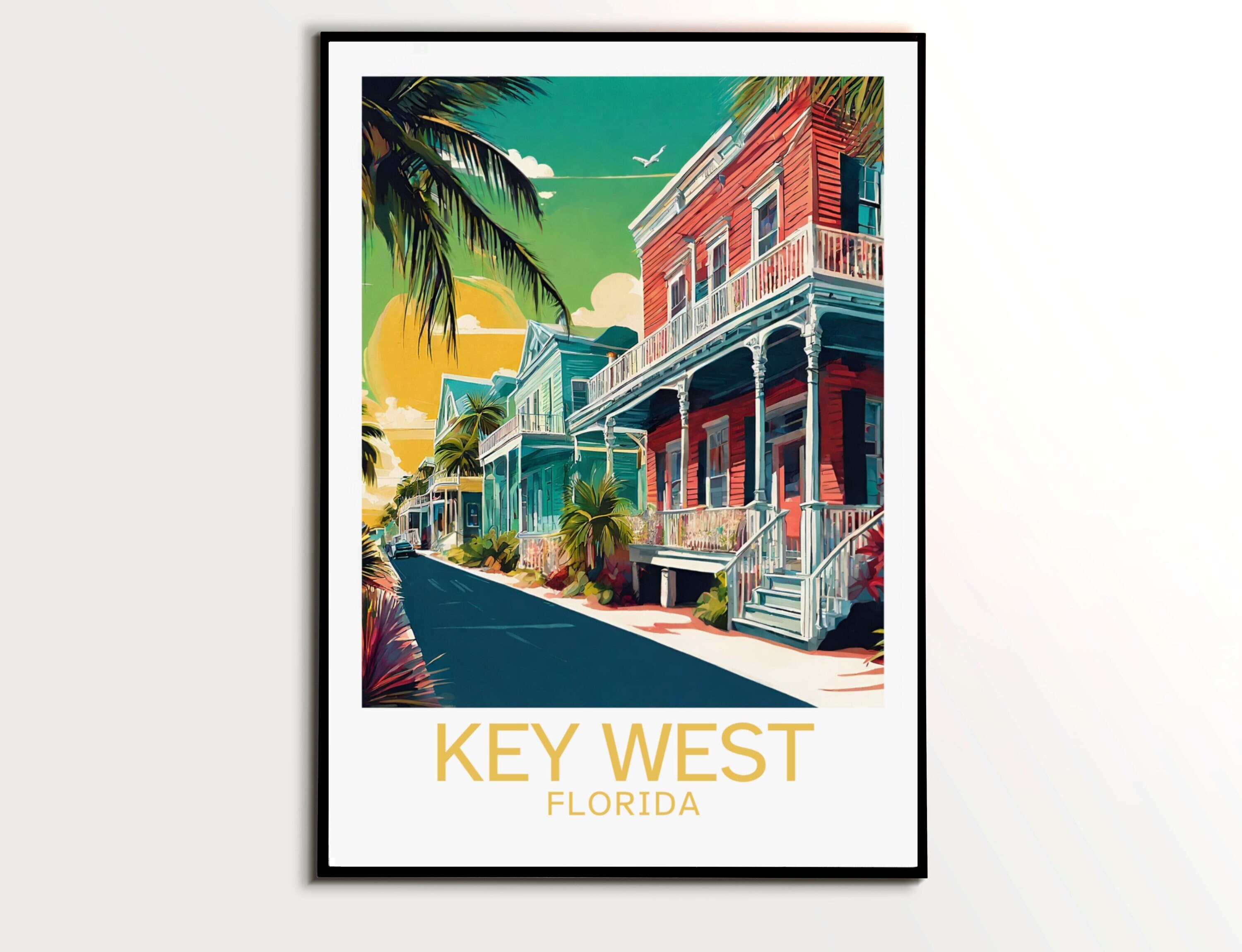 Key West Florida Wall Art, Key West Poster, Key West Artwork, Key