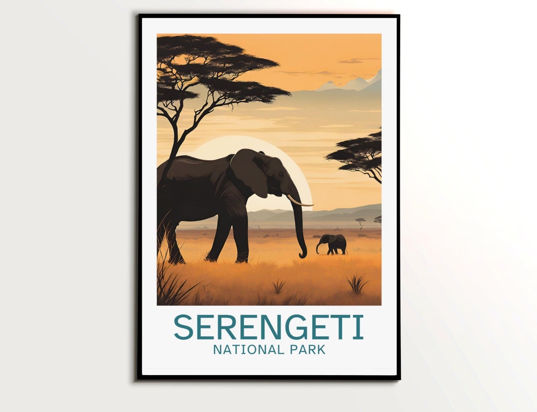 Serengeti National Park Wall Art, Serengeti Poster Print, Matte