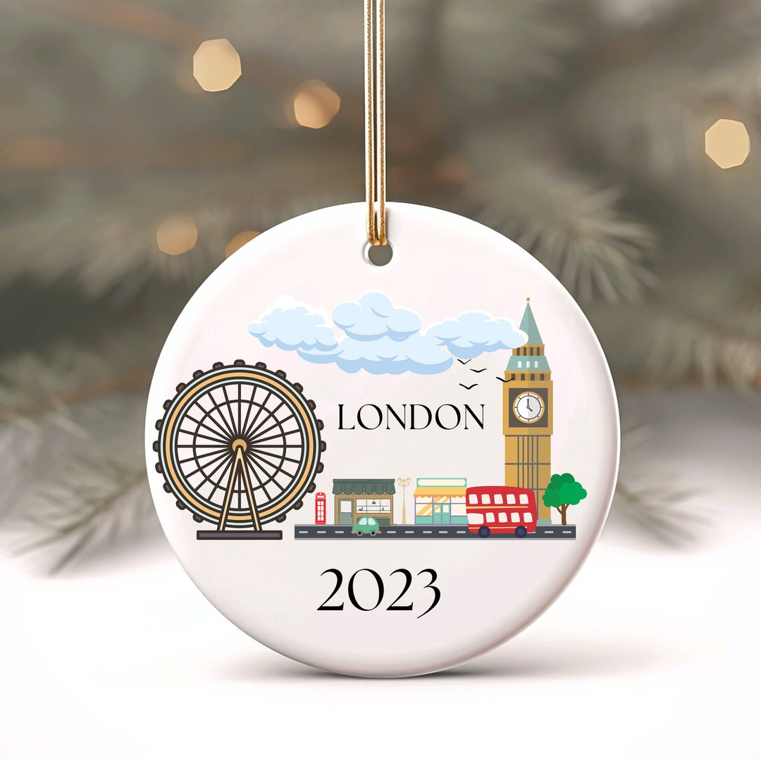 London Christmas Ornament, Custom Ornament, London England Landmarks