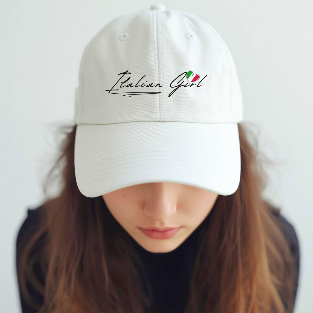 Italian Girl Baseball Cap, Italian Girl Embroidered Hat, Feminine ...