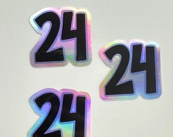 24 Holographic Sticker | You Have 24 Hours in a Day, Use Them Well | Motivational Sticker for Laptop, Water Bottle, Tablet