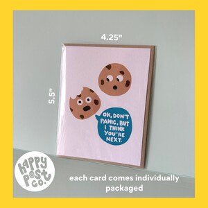 Dont Panic Chocolate Chip Cookie Card Card for Any Occasion or Cookie Lover image 4