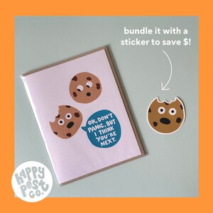 Dont Panic Chocolate Chip Cookie Card Card for Any Occasion or Cookie Lover image 3