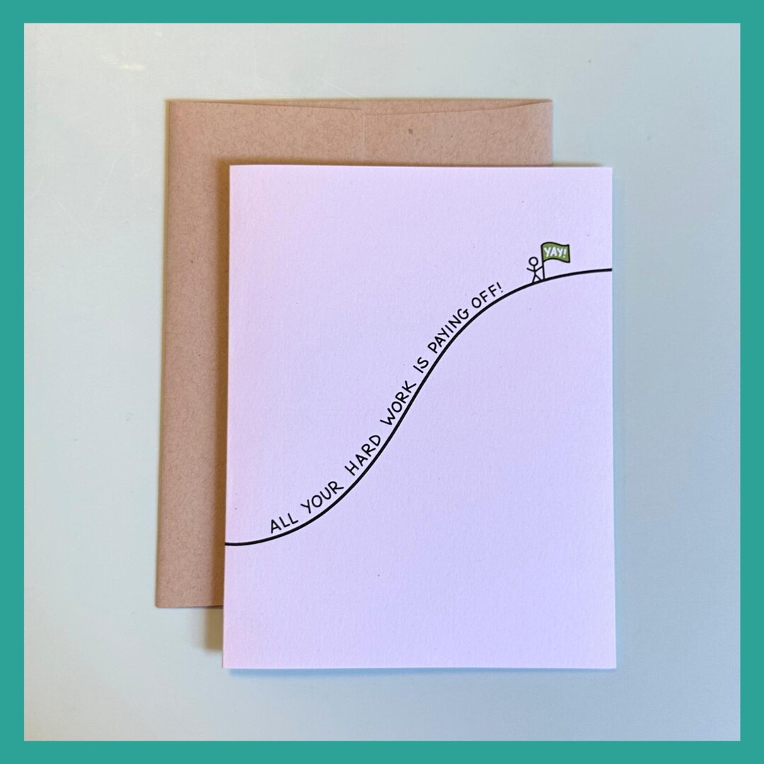 Your Hard Work is Paying off Card | for Accomplishment, Fresh Start ...