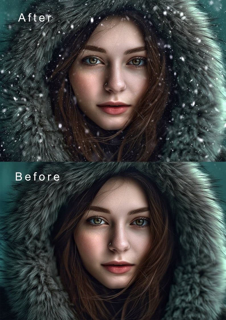 60 Realistic falling snow overlays, falling snow, Photoshop overlays, Winter Overlays, Christmas overlays, Photo Editing Photoshop, Download image 9