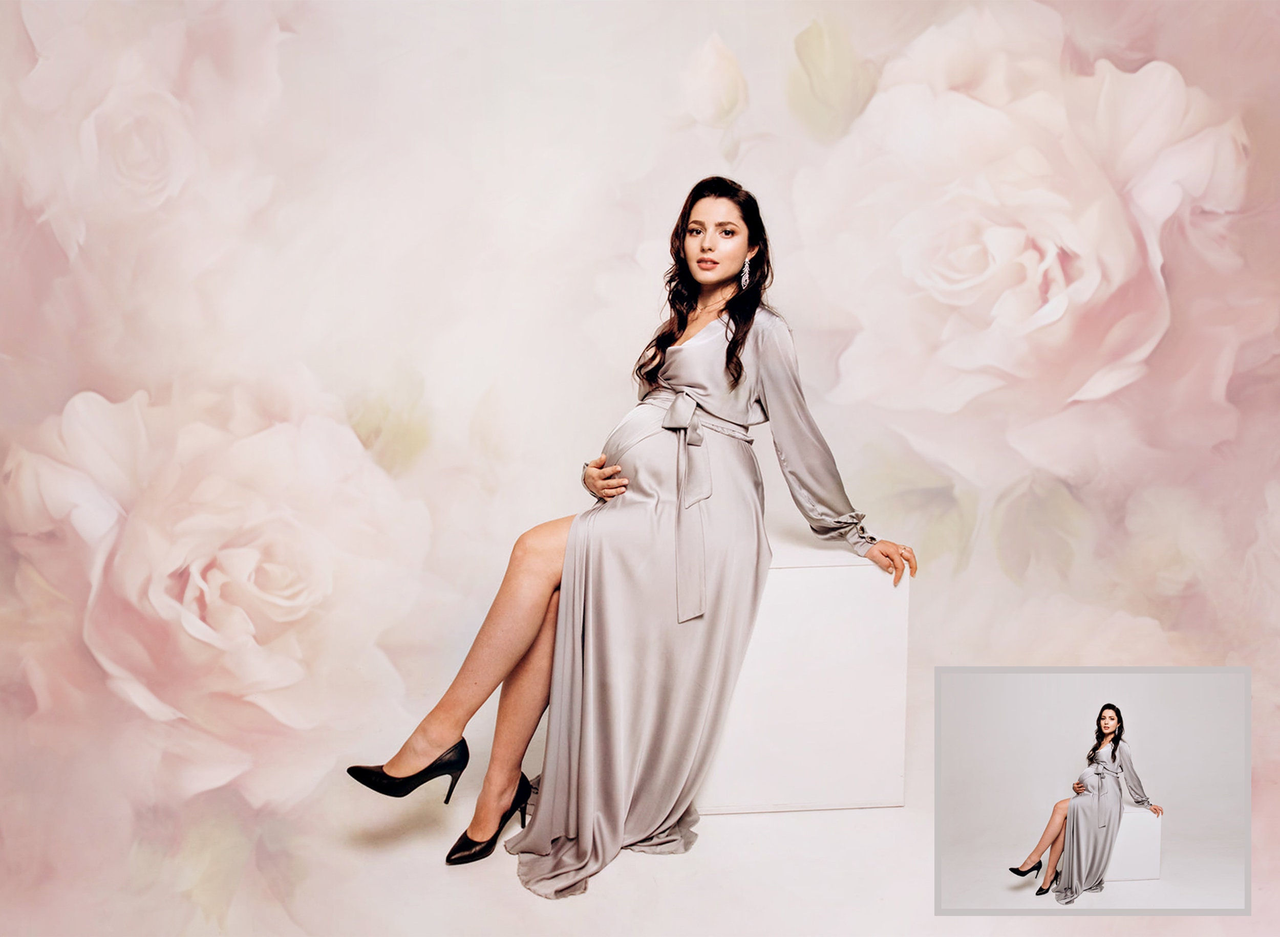 15 Pretty Pastel Roses Fine Art Floral Digital Backdrops Maternity ...