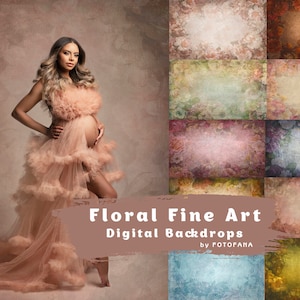 10 Floral Fine Art Portrait Texture, Photography Digital Background, Photoshop Overlays editing, Maternity Textures overlays,  Photo Overlay