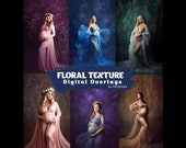 16 Floral Texture Overlays Digital Floral Backdrops Overlays Maternity Backdrop Overlays Newborn Studio Backdrops Overlays for Photoshop