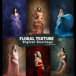 16 FLORAL TEXTURES Backdrops Overlays Digital Floral Overlays Maternity Backdrops Overlays Newborn Studio Backdrops Overlays for Photoshop