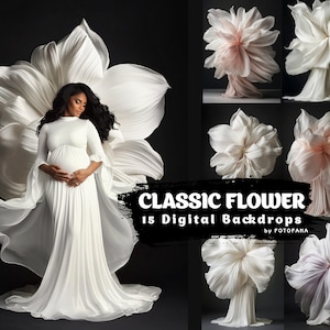 ファインアート写真用の花柄デジタル背景、Photoshop背景、マタニティや新生児のポートレート写真の背景オーバーレイ（編集用）