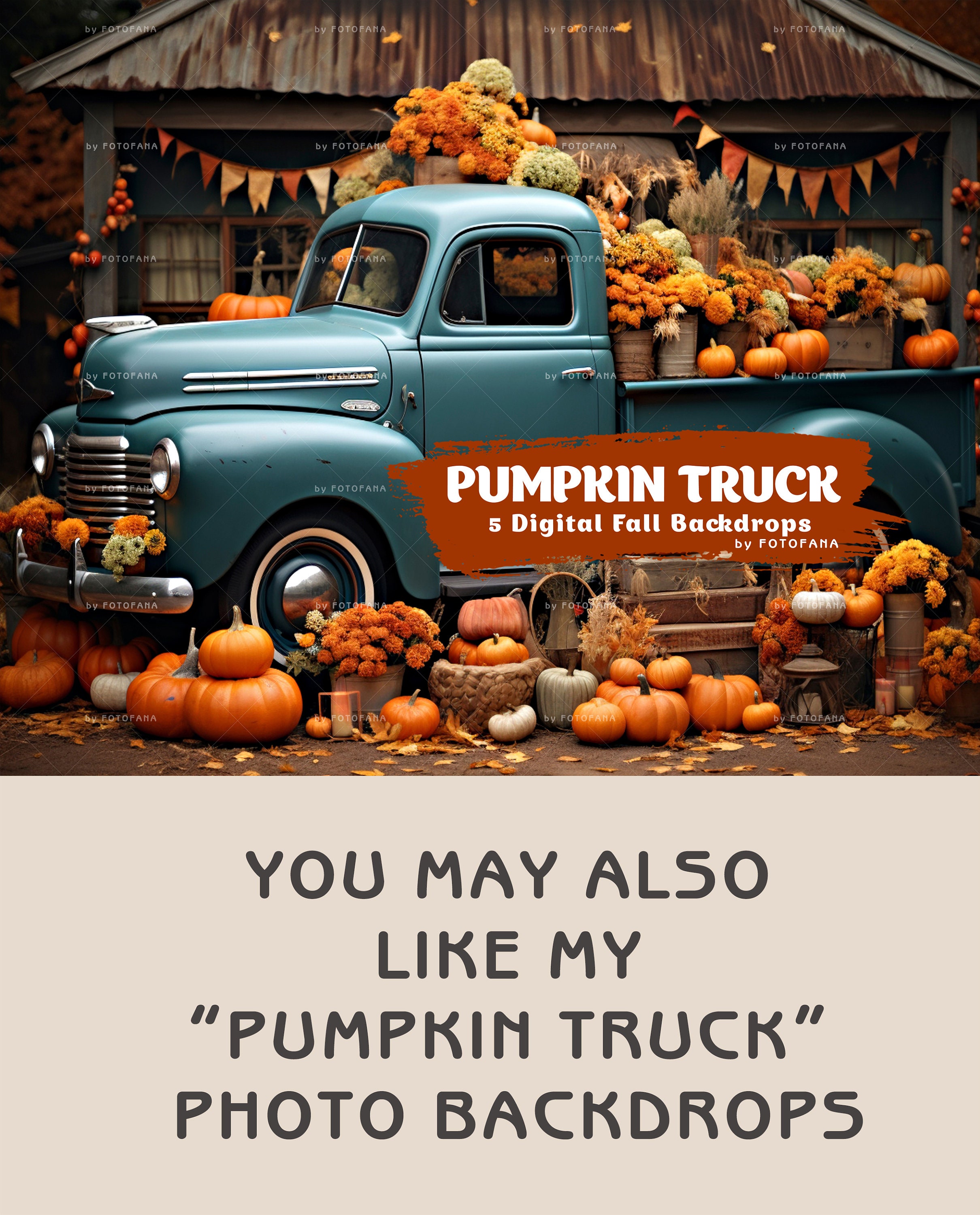 Autumn Digital Backdrop Pumpkin Patch Digital Dackdrop Fall Digital ...