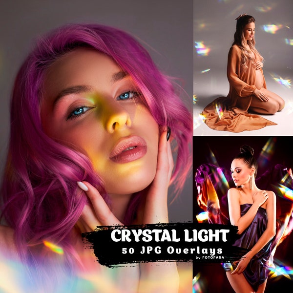 50 Crystal Lights Prism Lights Overlays Prism overlays Light leaks Summer Overlay Photography Overlay Photoshop Overlays Maternity Backdrops