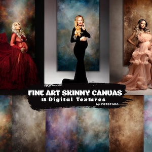 18 Skinny Canvas Digital Backdrops Maternity Digital Backgrounds Photoshop Overlay Studio Backdrop Fine Art Textures Studio Backdrop Photo