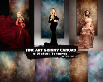 18 Skinny Canvas Digital Backdrops Maternity Digital Backgrounds Photoshop Overlay Studio Backdrop Fine Art Textures Studio Backdrop Photo