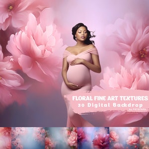 30 Floral Fine Art Textures Floral Digital Backdrops Maternity Backdrop Overlay Photography Digital Background Overlays Photoshop Textures