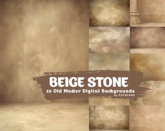 25 Beige Stone OLD MASTER Digital Bacdkrops Studio Portrait Backdrops Grunge Background Graduation Background Studio Maternity Backdrops