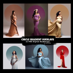 20 Circle Gradient Overlay Maternity Photoshop Overlay Maternity digital backdrops Shadow Overlay Background Maternity Studio Backdrops PNG